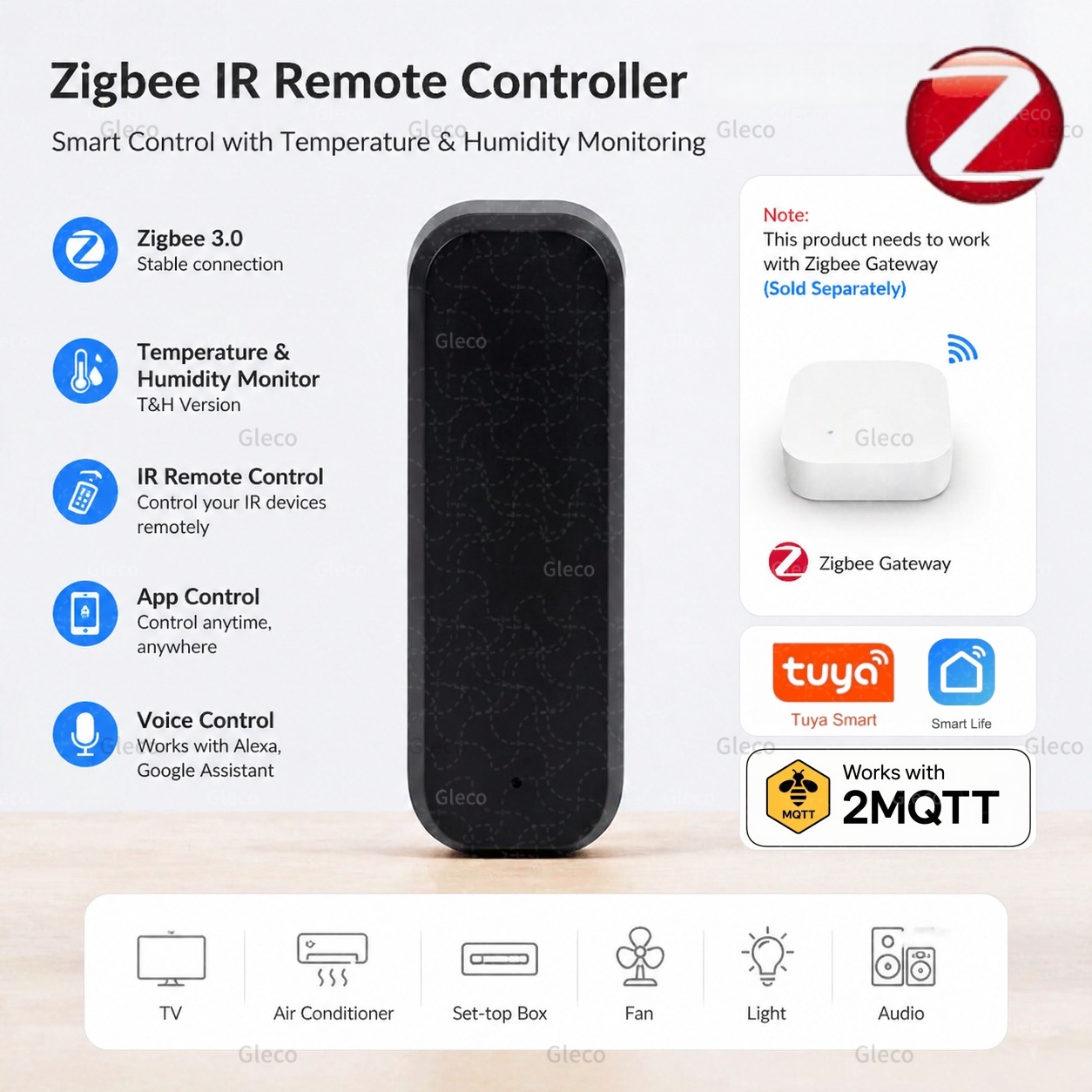 Zigbee Smart IR Remote Control - огляд і ціна Home Assistant Tuya