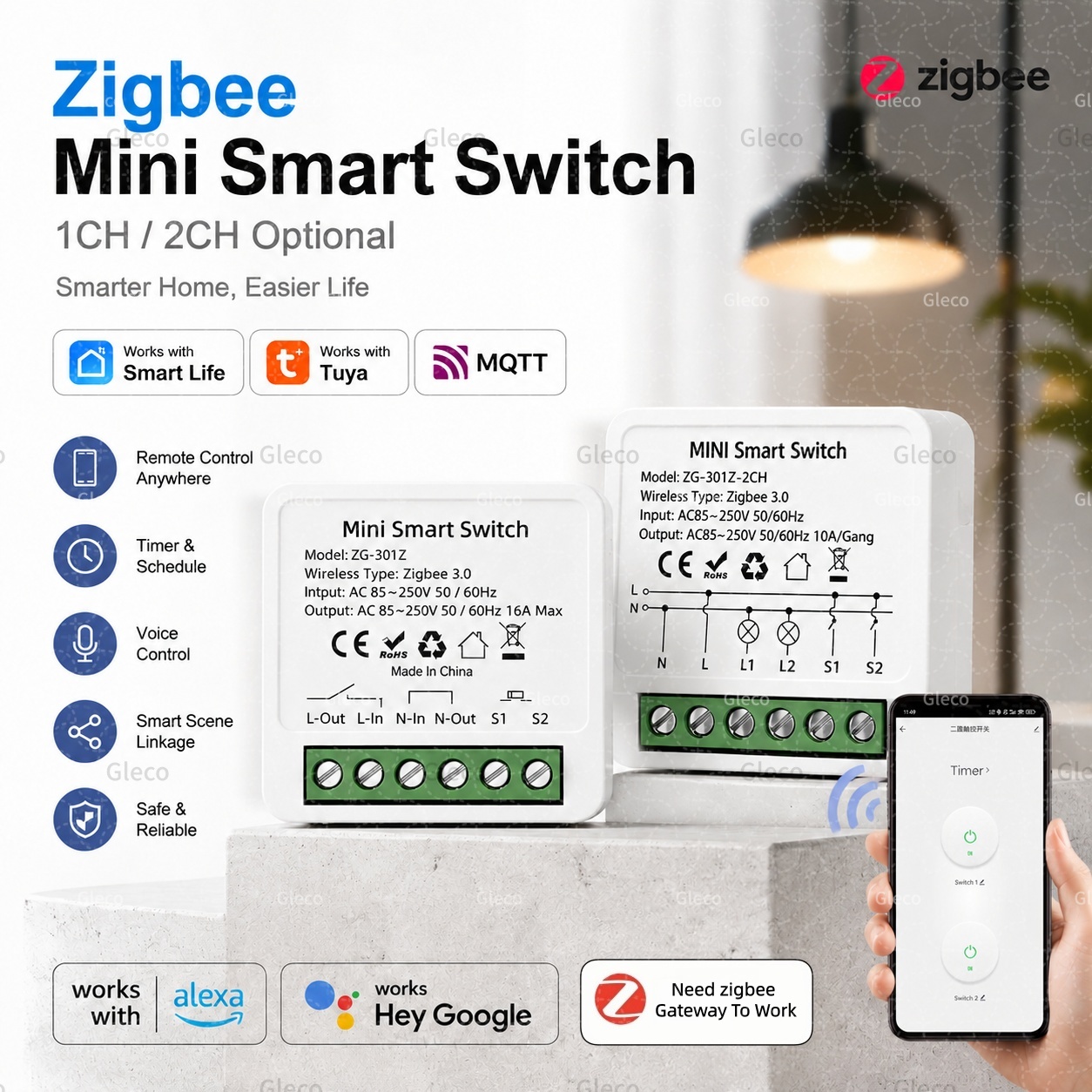Zigbee Tuya Smart Switch Smart - огляд і ціна Smart Relay Tuya